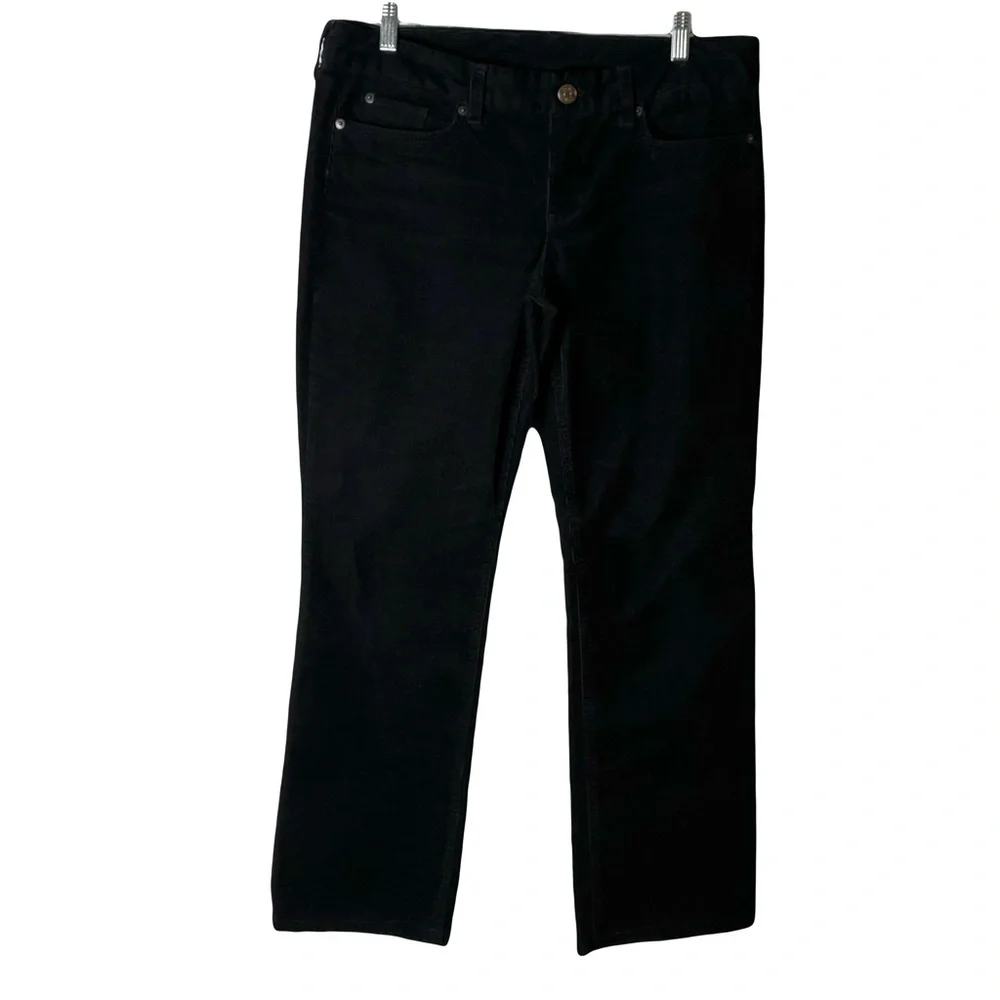 J. Crew Black Corduroy Favorite Fit Pants 31R Cotton Straight Classic Piece